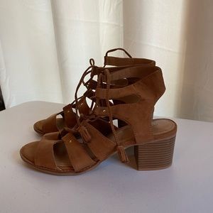 Lace-Up Block Heel Sandals